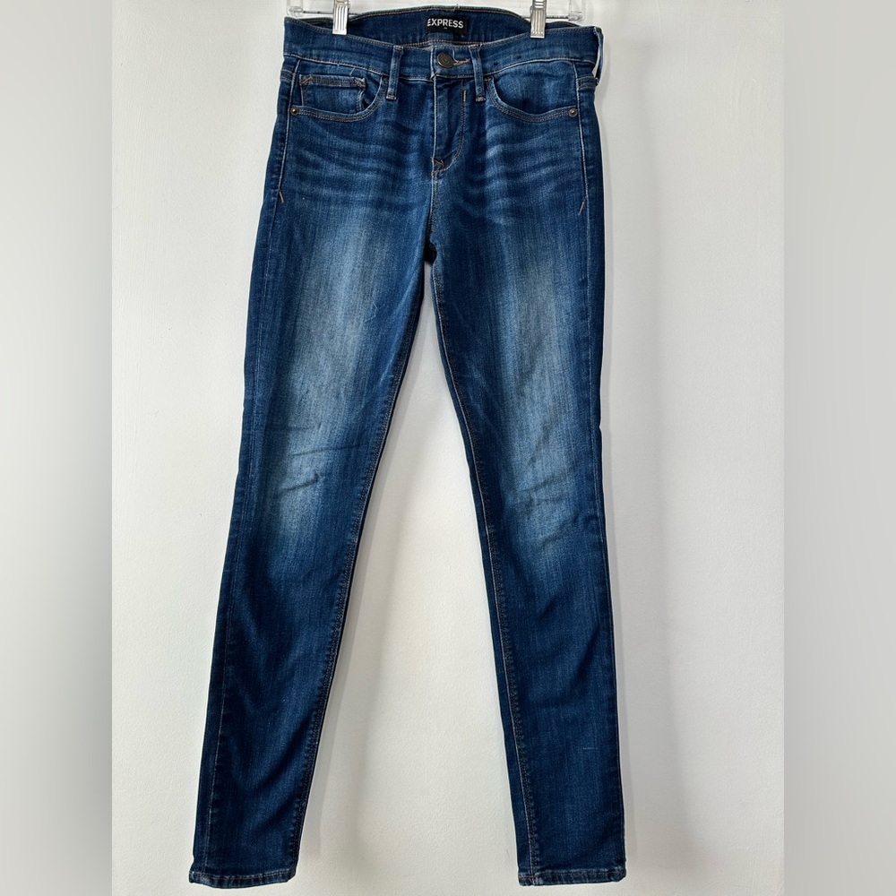 Express Dark Blue Women's Skinny Jeans